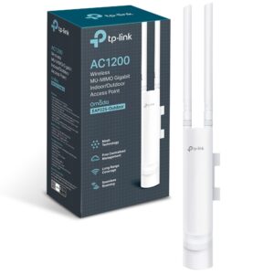 TP-Link AC1200 MU-MIMO Wireless Gigabit Indoor/Outdoor Access Point Waterproof Ideal for Garden Wi-Fi 8023af/Passive PoE Easily Wall or Ceiling Mount Free EAP Controller Software(EAP225-Outdoor)