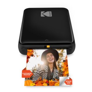 KODAK Step Instant Smartphone Photo Printer - Portable Mini Color Wireless Mobile Zink 2x3 Inch Sticky-Back Photos Bluetooth Compatible with iOS & Android Devices Fun Editing App Black