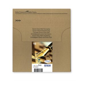 Epson 16 Pen & Crossword Genuine Multipack Eco-Friendly Packaging 4-colours Ink Cartridges DURABrite Ultra