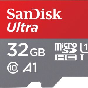SanDisk Ultra 32 GB microSDHC Memory Card + SD Adapter with A1 App Performance Up to 120 MB/s Class 10 U1 (Twin Pack)