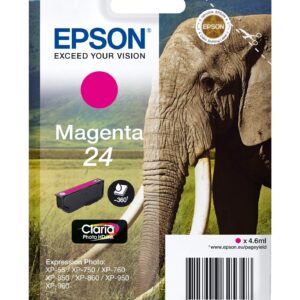 Epson 24 Magenta Elephant Genuine Claria Photo HD Ink Cartridge