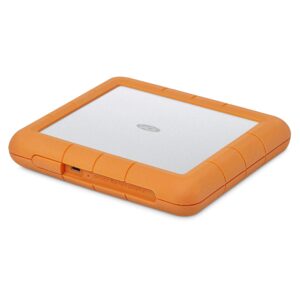 LaCie Rugged RAID Shuttle 8TB Portable External Hard Drive USB-C drop shock dust & rain resistant Mac PC 3 year Rescue Services (STHT8000800)