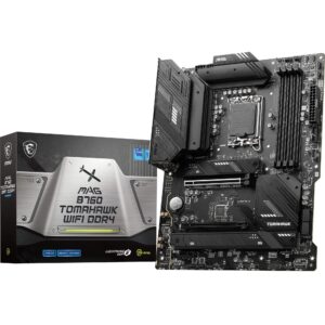 MSI MAG B760 TOMAHAWK WIFI DDR4 Motherboard ATX - Supports Intel 12th & 13th Gen Core Processors LGA 1700 75A DrMOS VRM Memory Boost 5333+MHz/OC PCIe 50 x16 M2 Gen4 Wi-Fi 6E