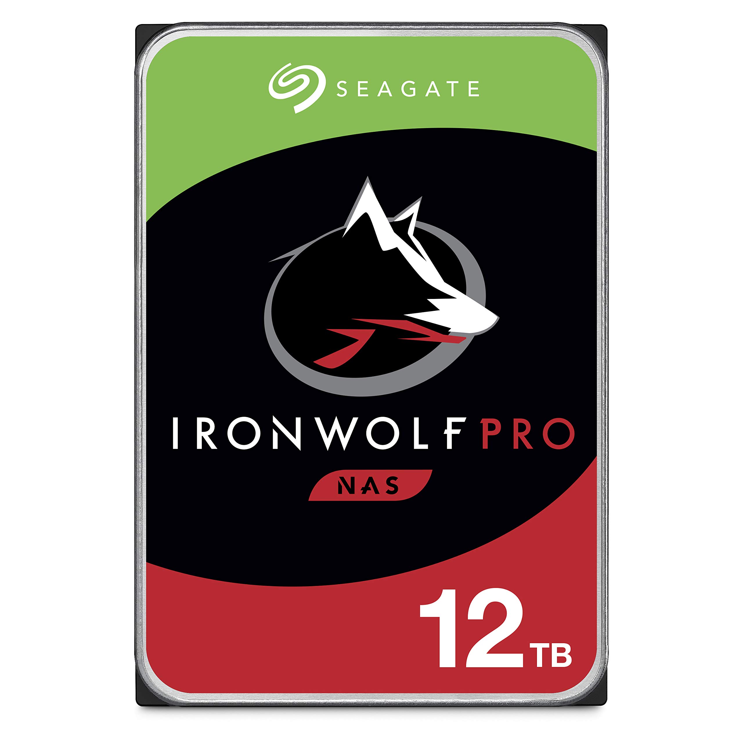 Seagate IronWolf Pro 12 TB NAS Internal Hard Drive CMR 35 Inch SATA 6 Gb/s 7200 RPM 256 MB Cache for RAID Network Attached Storage 3 years Rescue Services FFP (ST12000NE0008)