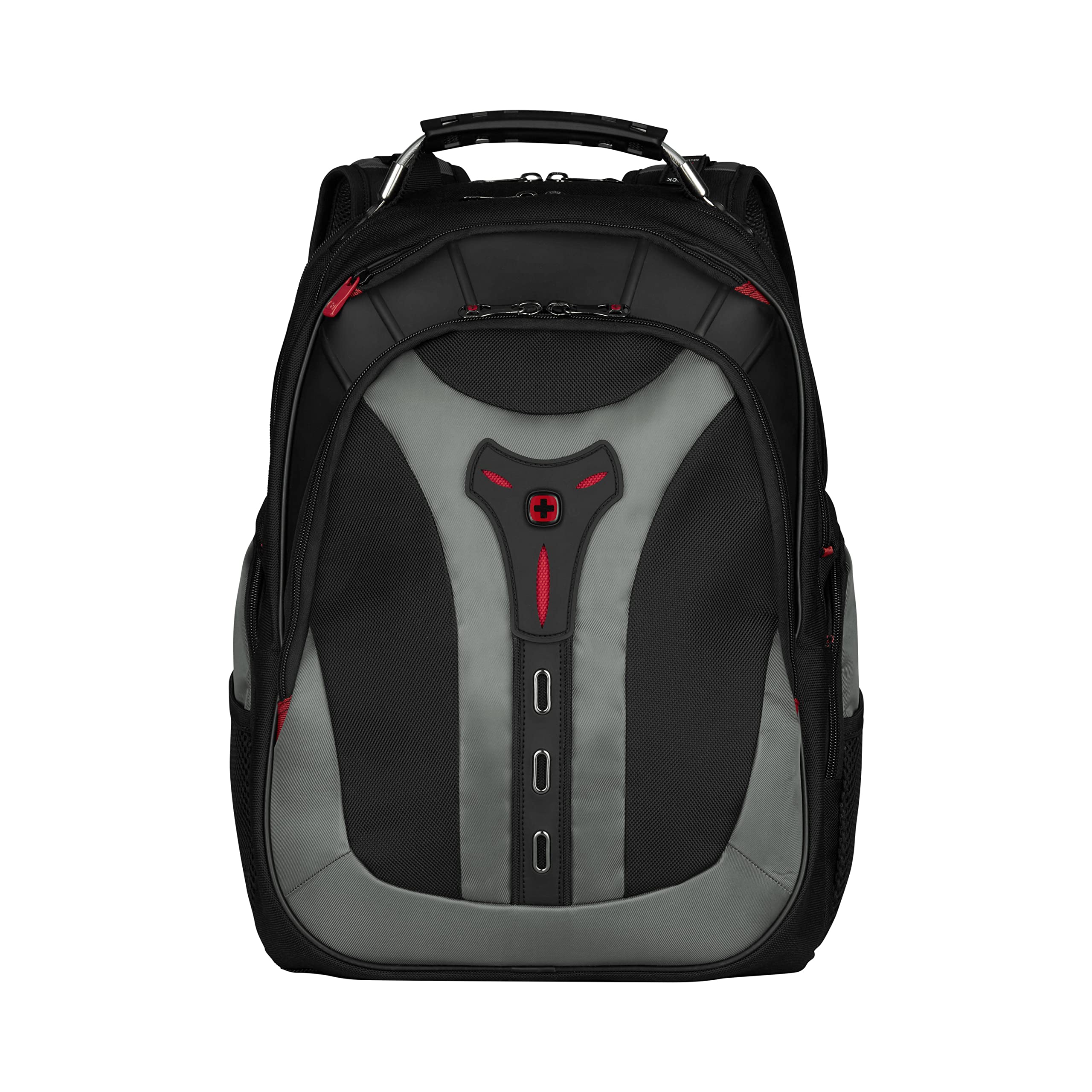 Wenger Pegasus laptop backpack with tablet pocket notebook up to 17 inches 12 organizer 25 L for men and women office business travel or uni grey 600639