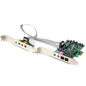 StarTechcom 71 Channel Sound Card - PCI Express 24-bit 192KHz SPDIF Digital Optical and 35mm Analog Audio (PEXSOUND7CH)