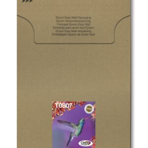 Epson T0807 Hummingbird Genuine Multipack Eco-Friendly Packaging 6-colours Claria Photo HD Ink Cartridges444 ml