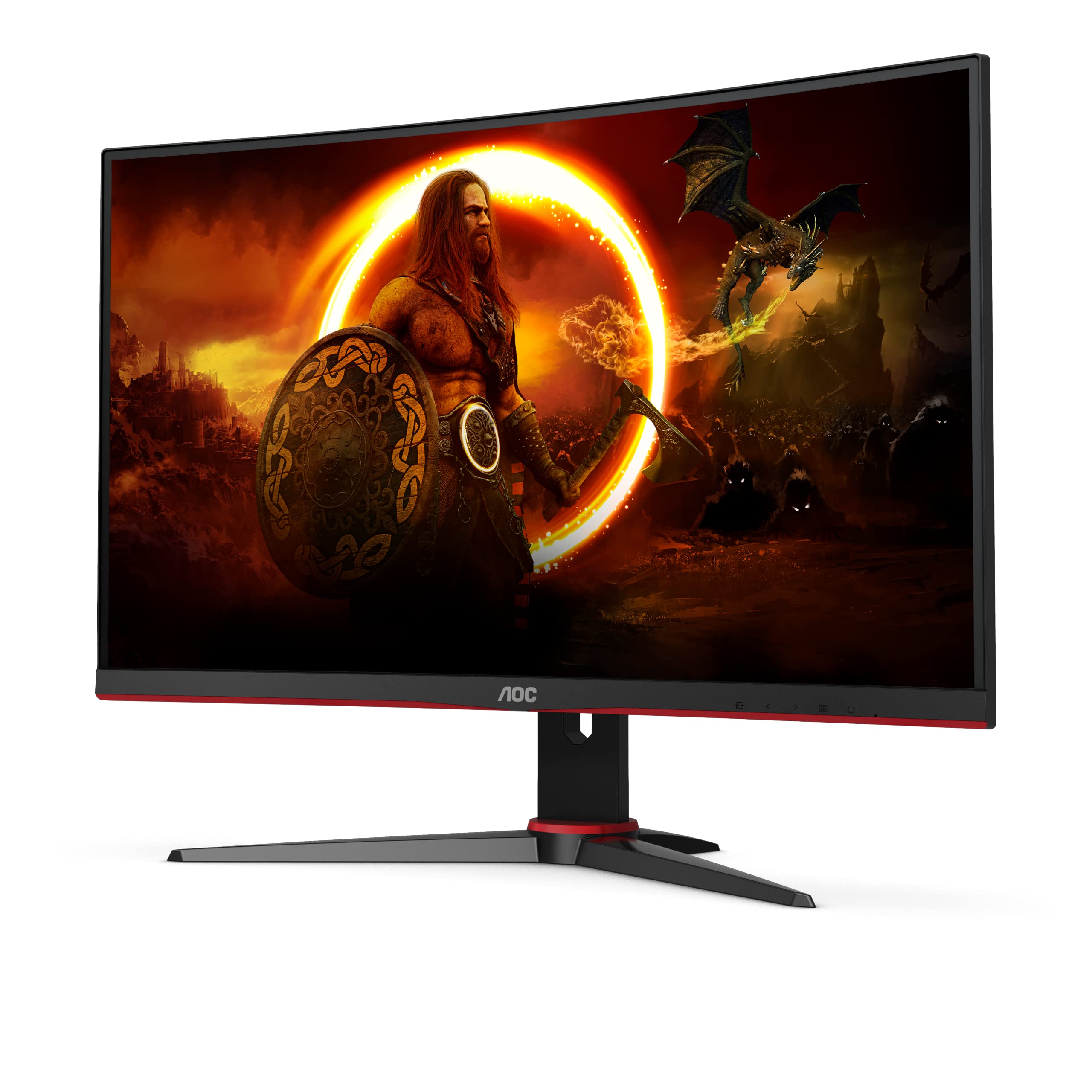 AOC Gaming C27G2E - 27 Inch FHD Curved Monitor 165Hz VA 1ms Low Input Lag 1500R G-Menu Tilt (1920 x 1080 @ 250 cd/m HDMI 20 / DP 12)
