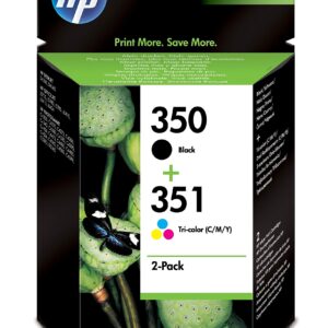 HP Original 350/351 Combo-Pack Inkjet Print Cartridges Black and Tri-color