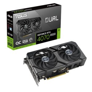 ASUS GeForce RTX 4070 Super 12G DUAL EVO OC Gaming Graphics Card - 2550MHz Boost Clock GDDR6X PCIe Gen 4 DLSS 3 HDMI 21a x DisplayPort 14a (Supports 4K & 8K HDR)