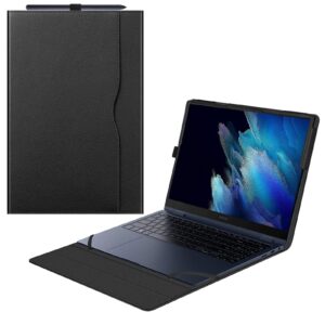 FINTIE Sleeve Case for 156" Samsung Galaxy Book2 Pro 360 NP950QED/Galaxy NP950XED/Galaxy Book NP950QDB/Galaxy NP950XDB - Premium PU Leather Portfolio Cover Black