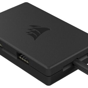 Corsair Internal 4-Port USB 20 Hub - 4x 9-Pin Ports Easy Magnetic Installation Compatible with most Intel and AMD Motherboards Black