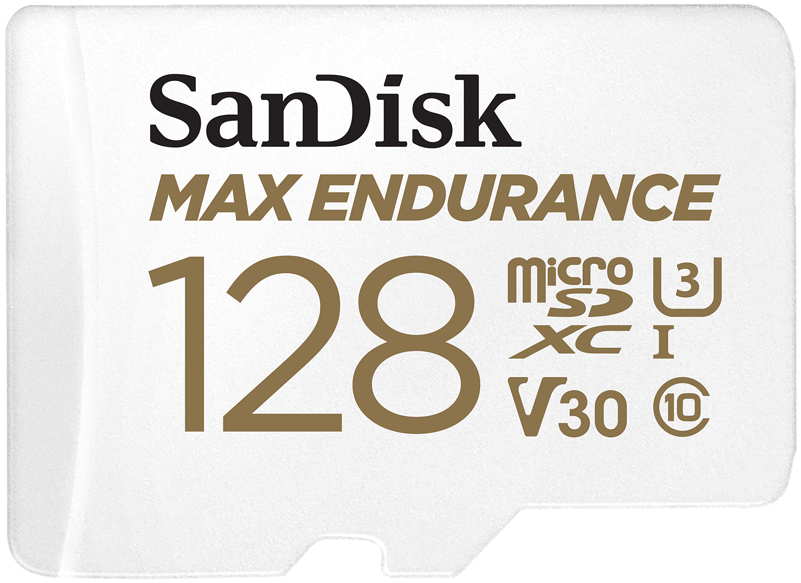 SanDisk MAX ENDURANCE Video Monitoring for Dashcams & Home 128 GB microSDXC Memory Card + SD Adaptor 60000 Hours
