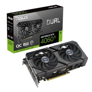 ASUS Dual GeForce RTX 4060 Ti EVO OC Edition 8GB GDDR6 (PCIe 40 DLSS 3 HDMI 21a DisplayPort 14a Axial-Tech Fan 0dB Technology Protective Backplate Auto-Extreme)