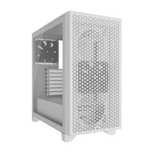 Corsair 3000D AIRFLOW Mid-Tower PC Case 3-Pin Fans Four-Slot GPU Support Fits up to 8x 120mm High-Airflow Design White
