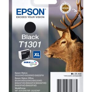 Epson T1301XL Black Stag Genuine High Yield DURABrite Ultra Ink Cartridge