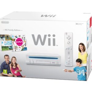 Nintendo Wii Console (White) with Sports and Party