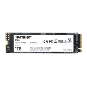 Patriot Memory P300 M2 PCIe Gen 3 x4 1TB Low-Power Consumption SSD