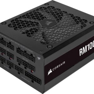 Corsair RM1000x 80 PLUS Gold Fully Modular 1000 Watt ATX Power Supply (135 mm Fan with Magnetic Levitation Bearing Comprehensive Compatibility Japanese Capacitors Extremely Fast Wake Up) EU - Black