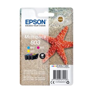 Epson 603 Starfish Genuine Multipack 3-Colours Ink Cartridges