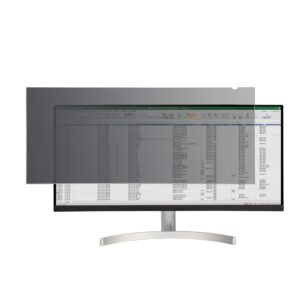 StarTechcom Monitor Privacy Screen for 34 inch Ultrawide Display - 21:9 Widescreen Computer Security Filter Blue Light Reducing Protector Matte/Glossy +/-30 Degree (PRIVSCNMON34W)