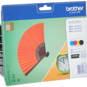 BROTHER LC125XL/LC129XL Cyan/Magenta/Yellow/Black Inkjet Cartridges (Pack of 4) LC129XLVALBP Super High Yield