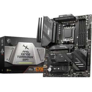 MSI MAG X670E TOMAHAWK WIFI Motherboard ATX - Supports AMD Ryzen 9000 / 8000 7000 Series Processors AM5 80A SPS VRM DDR5 Memory Boost 6600+MHz/OC PCIe 50 x16 M2 Gen5 Wi-Fi 6E
