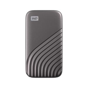 Western Digital 1TB My Passport Portable SSD External NVMe Solid State Drive USB-C up to 1050 MB/s Works with PC Xbox and Playstation 2-meters drop resistance Space Grey