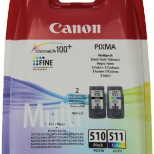 Canon Original Pixma PG-510 Black CL-511 colour Ink Cartridges