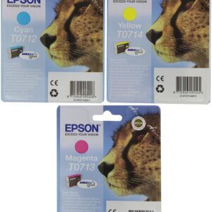 Epson T071 Original Inkjet Cartridges Bundle Pack - Cyan/Magenta/Yellow