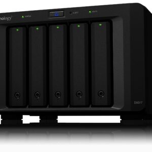 Synology DX517 5 Bay Desktop Network Attached Storage Expansion Enclosure Black
