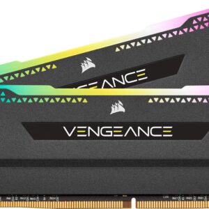 Corsair Vengeance RGB PRO SL 32GB (2 x 16GB) DDR4 3600MHz C18 Illuminated Desktop Memory Kit (10 Individually Addressable LEDs Wide Compatibility Optimised for Bandwidth & Response Times) Black