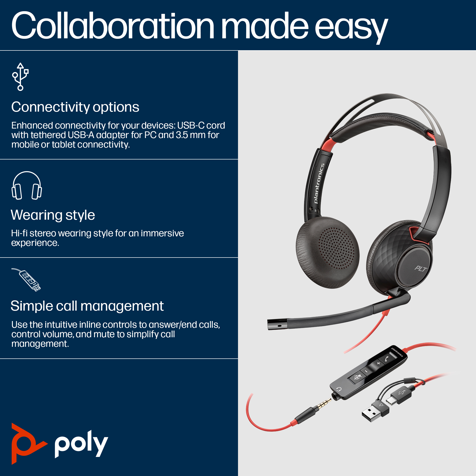 Plantronics/poly 8X231AA Headset / Audio