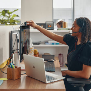 HP POLY Blackwire 3220 Stereo USB-C Headset +USB-C/A Adapter