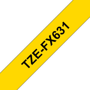 Brother TZE-FX631 DirectLabel black on yellow Laminat 12mm x 8m for P-Touch TZ 35-12mm/18mm/6-18mm/6-24mm/6-36mm