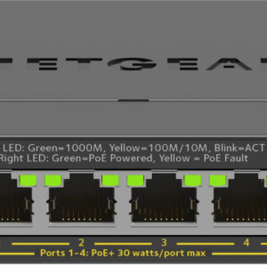 NETGEAR SWITCH PLUS GS305EPP 5 x 101001000 (4 PoE)