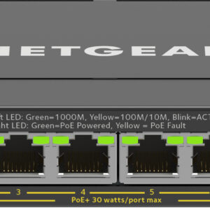 NETGEAR GS308EPP PLKUS SWITCH SMART  8 x 101001000 (PoE)