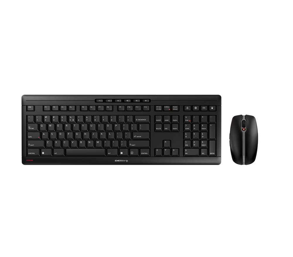 CHERRY STREAM Desktop black Wireless USEURO-SymbolUSBRF