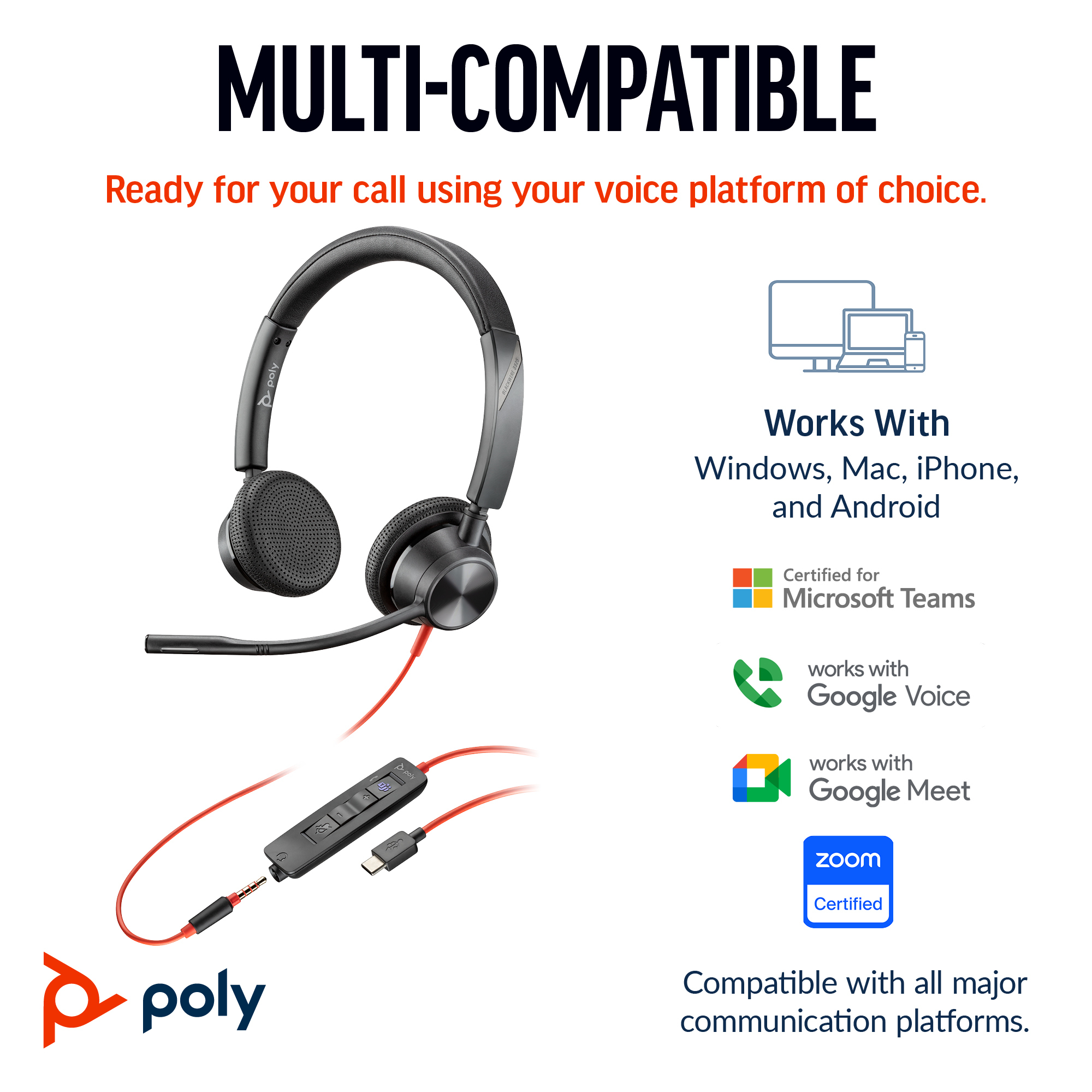 Plantronics/poly 8X222AA Headset / Audio