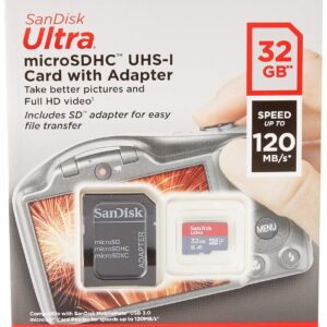 32GB SANDISK ULTRA MICROSDHC 32GB microSDHC UHS-I SD Adapter
