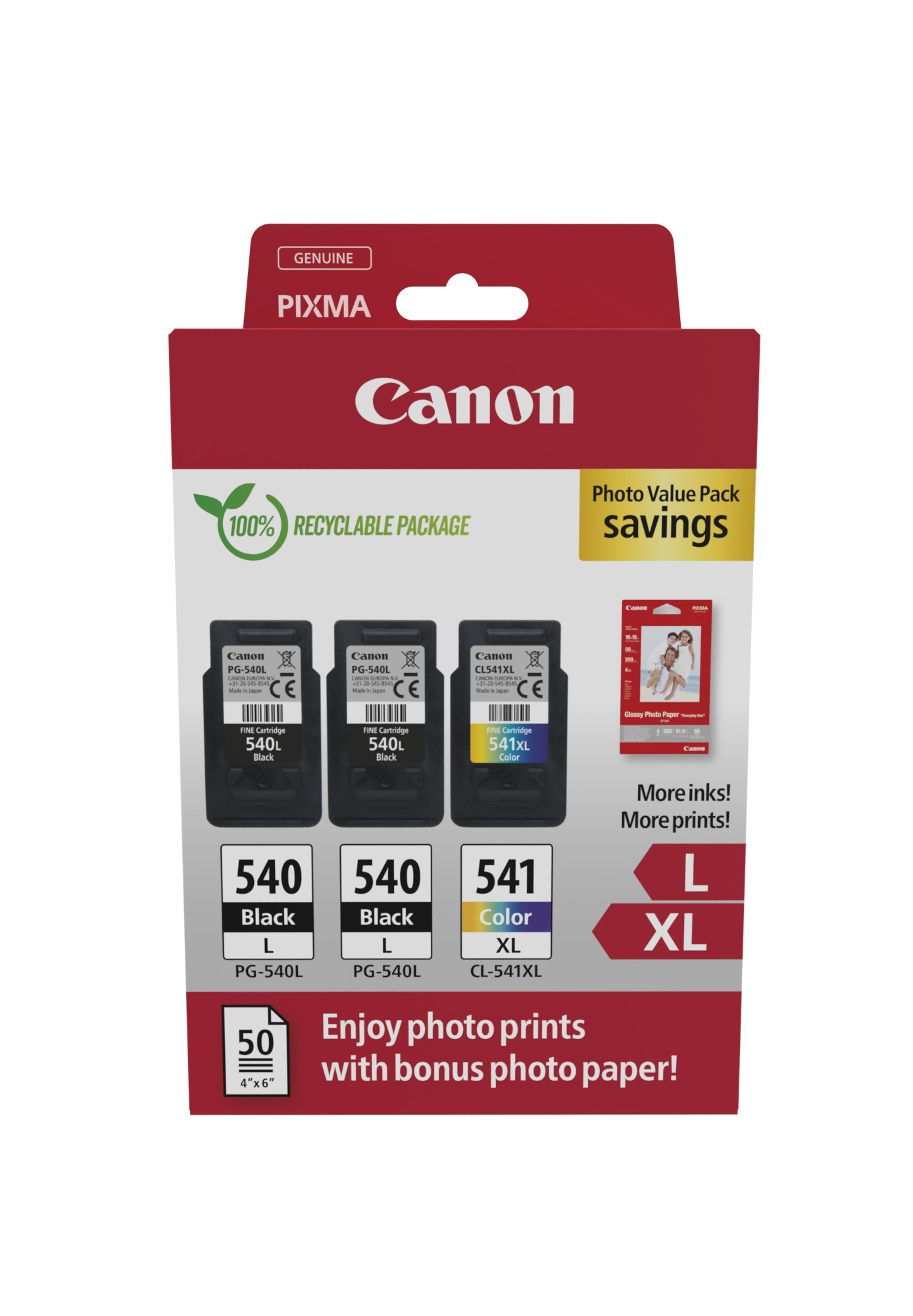 Canon PG-540LCL-541XL Ink Cartridge