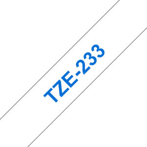 Brother TZE-233 DirectLabel blue on white Laminat 12mm x 8m for P-Touch TZ 35-18mm/6-12mm/6-18mm/6-24mm/6-36mm