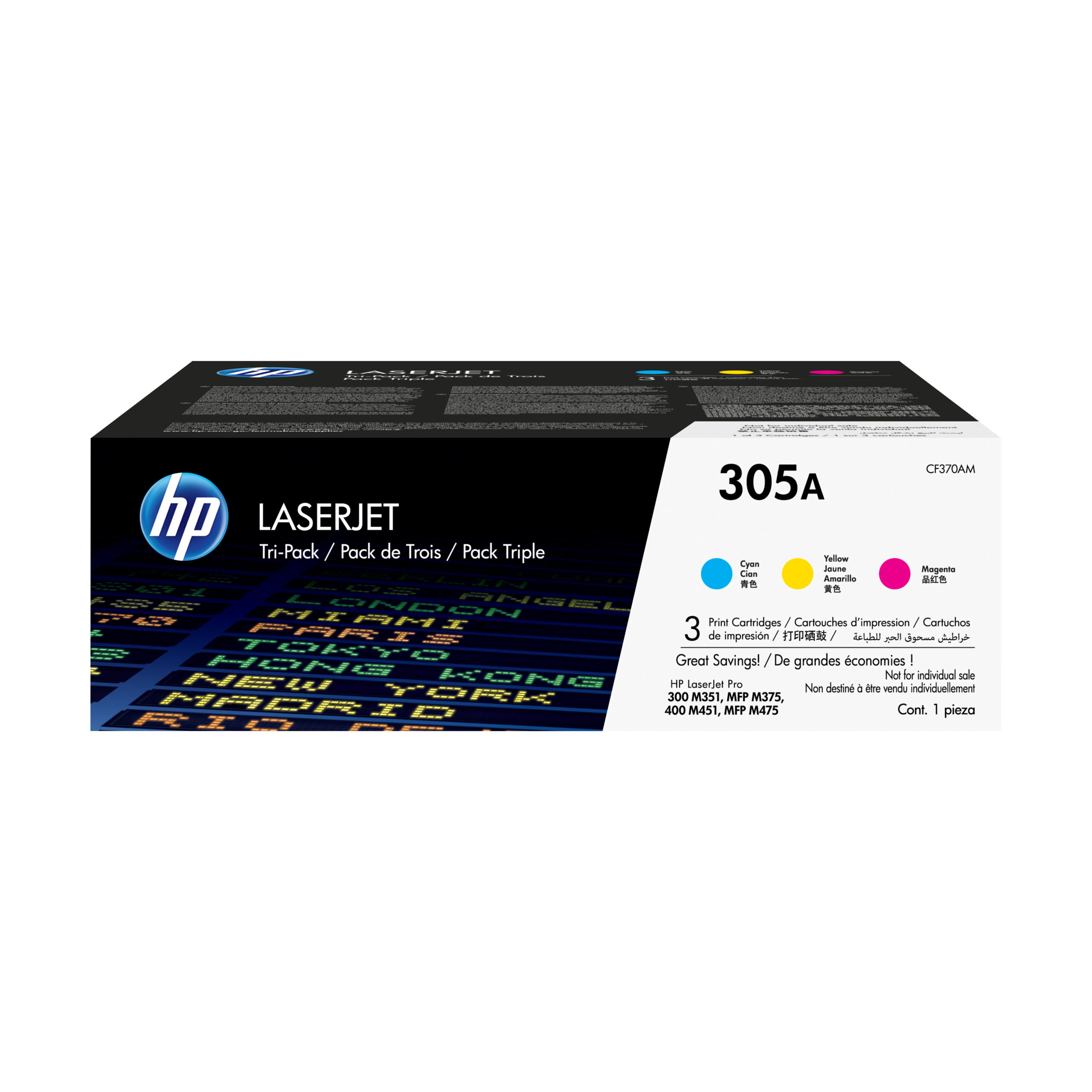 HP Toner 305A Color Pack (cmy)