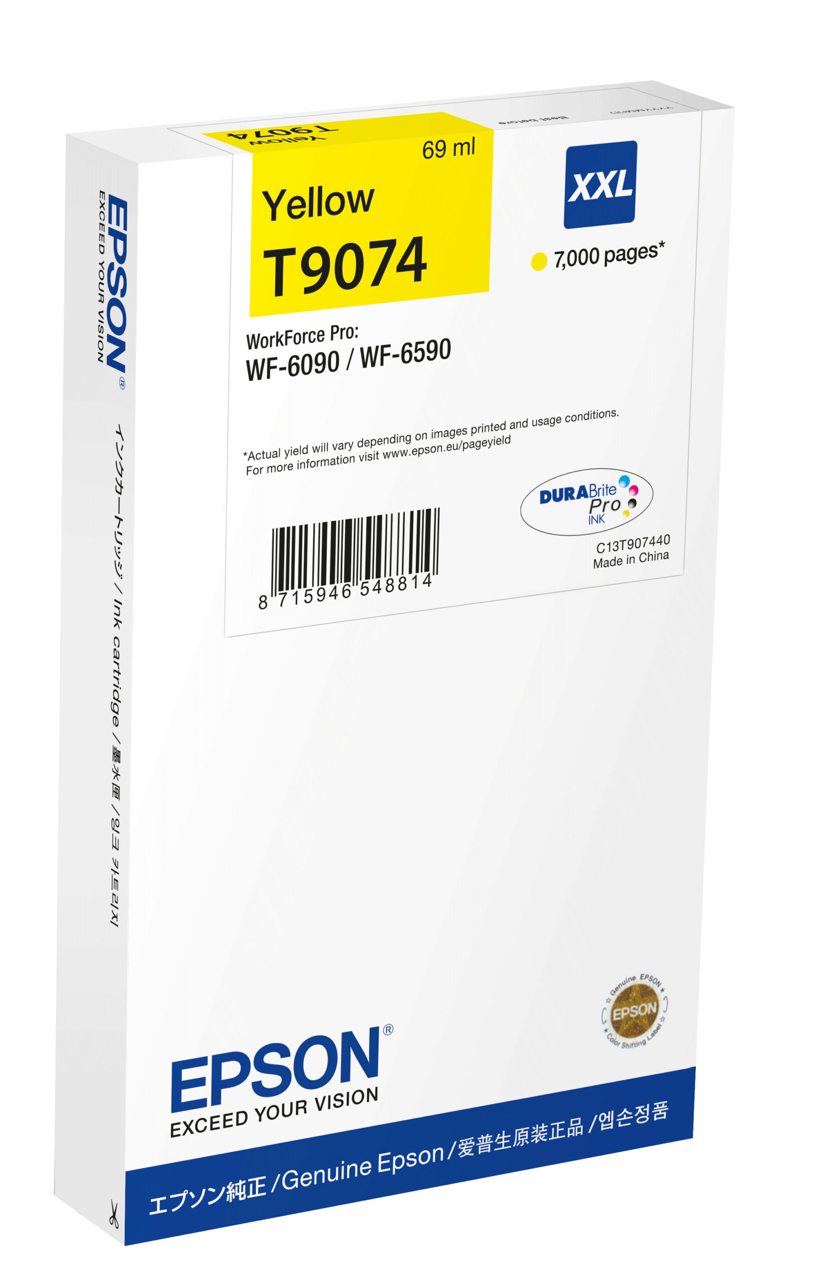 Epson T9074N Yellow Ink Cartridge
