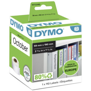 Dymo 99019/S0722480 DirectLabel-etikettes Folder 110 pages 190mm x 59mm for 400 Duo/60mm