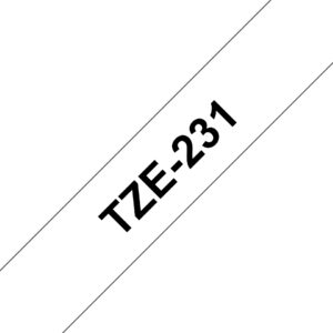 Brother TZE-231 DirectLabel black on white Laminat 12mm x 8m for P-Touch TZ 35-18mm/6-12mm/6-18mm/6-24mm/6-36mm