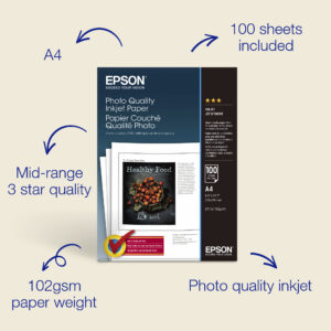 Epson Photo Quality Inkjet Paper - A4 100 Sheets