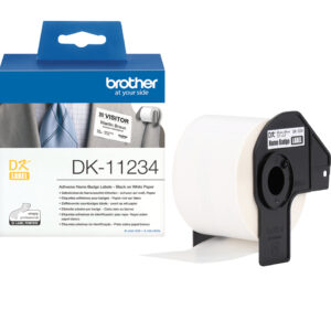 Brother DK11234 - Paper self-adhesive black on white 60 x 86 mm 260 label(s) (1 roll(s) 260) die cut labels