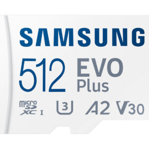 512GB Samsung EVO Plus UHS-1 (U3) microSD Card & Adaptor